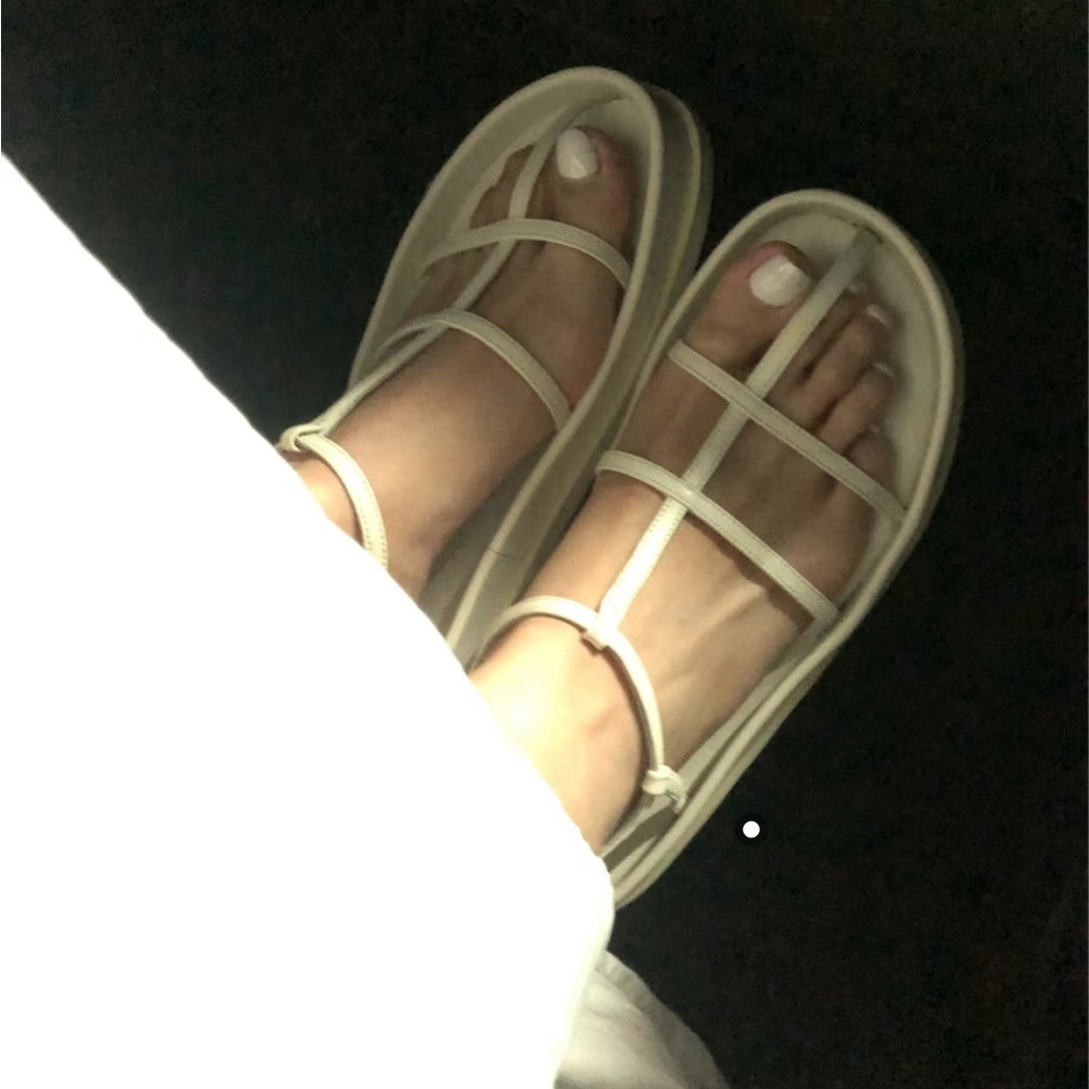 HIDEMI lace-up lambskin platform sandals 37